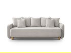 Canapea extensibila 3 locuri, cu lada depozitare, Elen-211, Micadoni Home, 231x106x86 cm, tesatura structurata chenille, bej