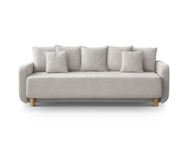 Canapea extensibila 3 locuri, cu lada depozitare, Elen-211, Micadoni Home, 231x106x86 cm, tesatura structurata chenille, bej