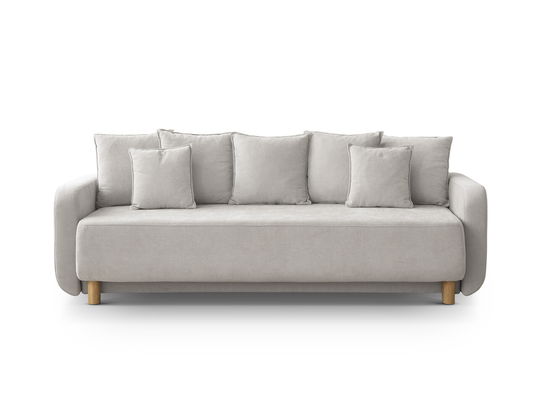 Canapea extensibila 3 locuri, cu lada depozitare, Elen-211, Micadoni Home, 231x106x86 cm, tesatura structurata chenille, bej
