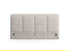 Tablie de pat 140 cm, Micadoni Home, Darren-201, tesatura structurata chenille, bej melange