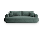 Canapea extensibila 3 locuri, Ella-120, Micadoni Home, 253x108x94 cm, catifea, petrol