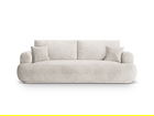 Canapea extensibila 3 locuri, Ella-193, Micadoni Home, 253x108x94 cm, tesatura structurata chenille, bej
