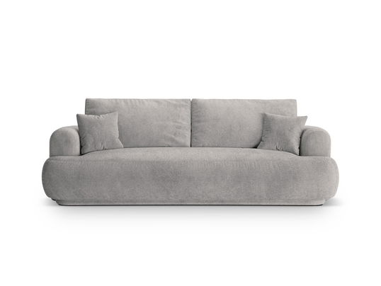 Canapea extensibila 3 locuri, Ella-193, Micadoni Home, 253x108x94 cm, tesatura structurata chenille, bej inchis