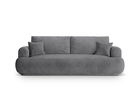 Canapea extensibila 3 locuri, Ella-193, Micadoni Home, 253x108x94 cm, tesatura structurata chenille, gri
