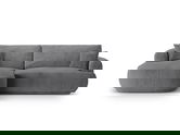 Coltar extensibil stanga 5 locuri, modular, cu lada depozitare, Ella, Micadoni Home, 271x174x94 cm, tesatura structurata chenille, gri