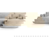 Coltar extensibil dreapta 5 locuri, modular, cu lada depozitare, Ella, Micadoni Home, 271x174x94 cm, catifea, bej deschis