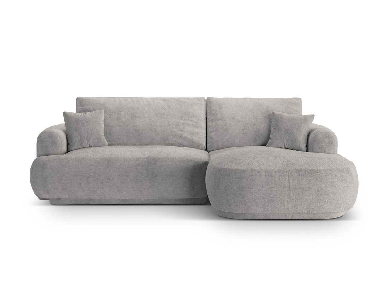 Coltar extensibil dreapta 5 locuri, modular, cu lada depozitare, Ella, Micadoni Home, 271x174x94 cm, tesatura structurata chenille, bej inchis