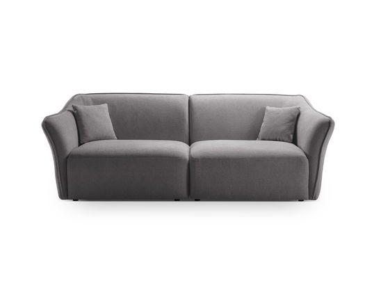 Canapea 3 locuri, Hailey, Micadoni Home, 206x102x79 cm, tesatura boucle, caramiziu