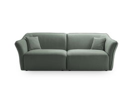 Canapea 3 locuri, Hailey, Micadoni Home, 206x102x79 cm, tesatura boucle, grafit