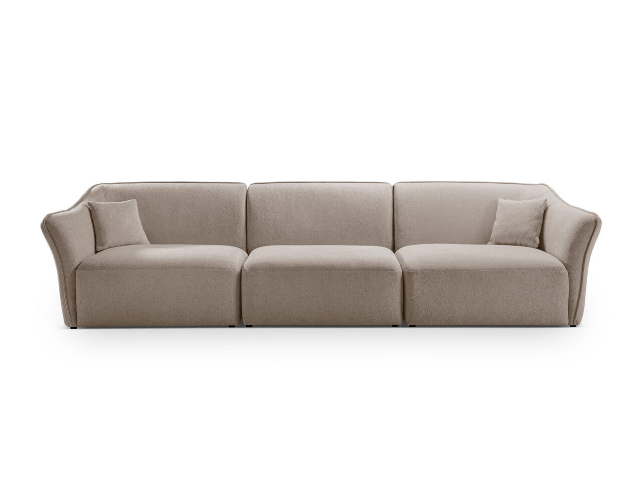 Canapea 5 locuri, Hailey, Micadoni Home, 292x102x79 cm, tesatura boucle, verde menta