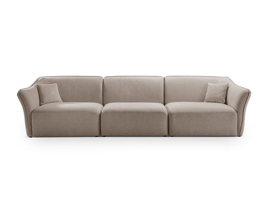 Canapea 5 locuri, Hailey, Micadoni Home, 292x102x79 cm, tesatura boucle, verde menta