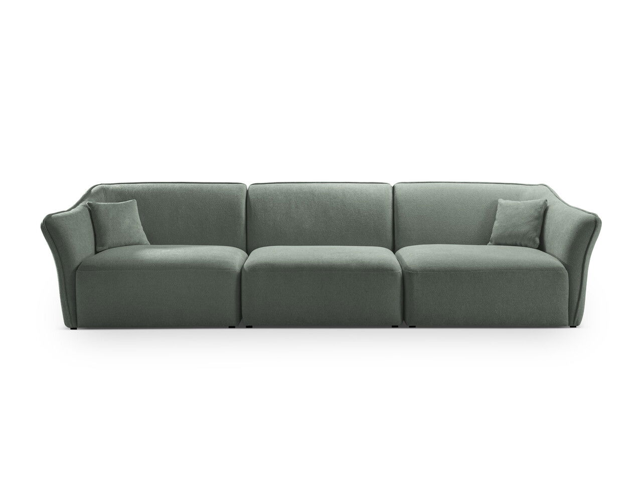 Canapea 5 locuri, Hailey, Micadoni Home, 292x102x79 cm, tesatura boucle, grafit