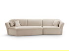 Coltar stanga 5 locuri, Hailey, Micadoni Home, 292x138x79 cm, tesatura boucle, bej inchis