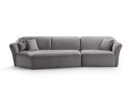 Coltar stanga 5 locuri, Hailey, Micadoni Home, 292x138x79 cm, tesatura boucle, caramiziu