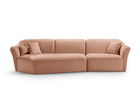 Coltar stanga 5 locuri, Hailey, Micadoni Home, 292x138x79 cm, tesatura boucle, galben mustar