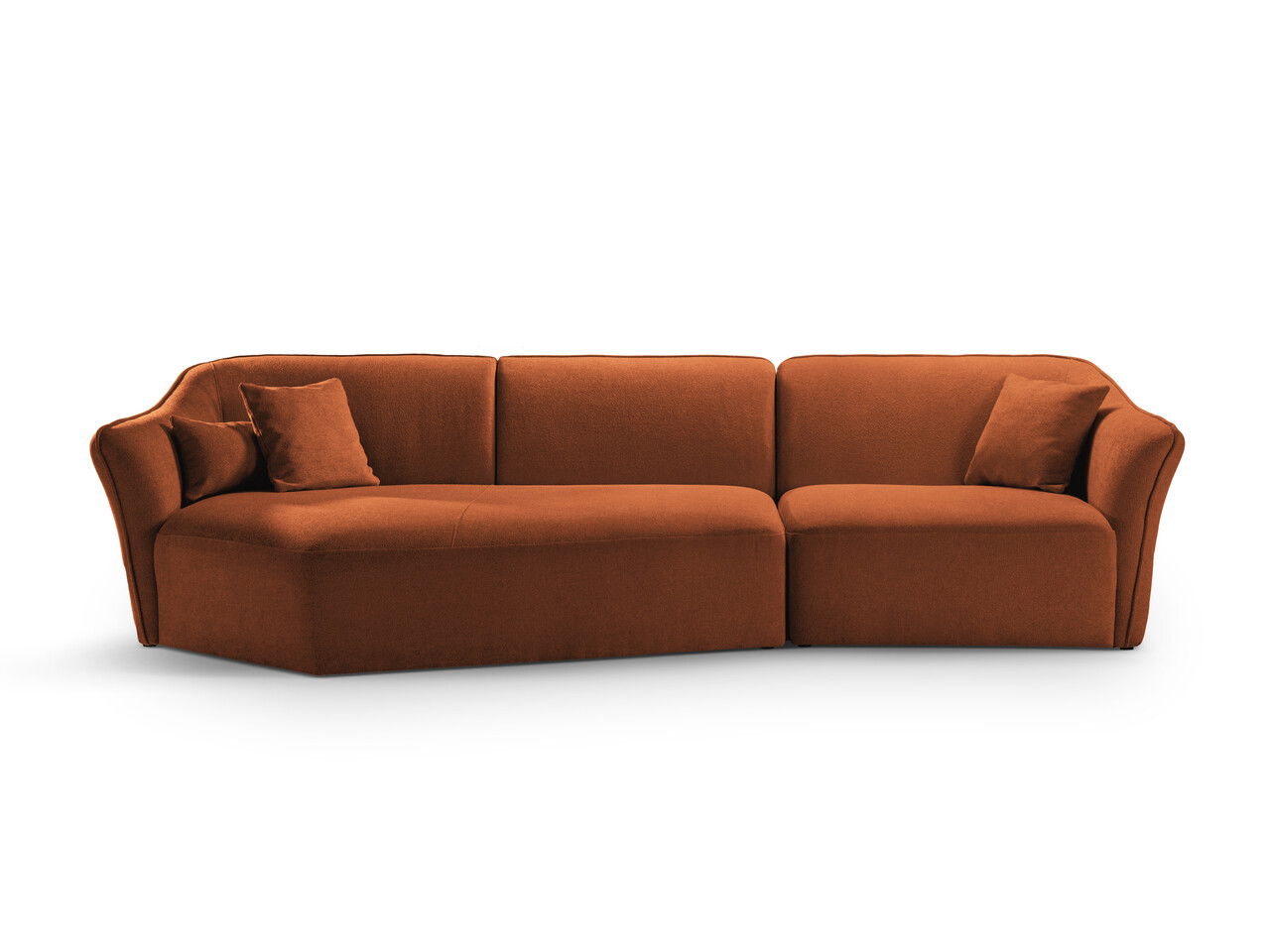 Coltar stanga 5 locuri, Hailey, Micadoni Home, 292x138x79 cm, tesatura boucle, gri deschis