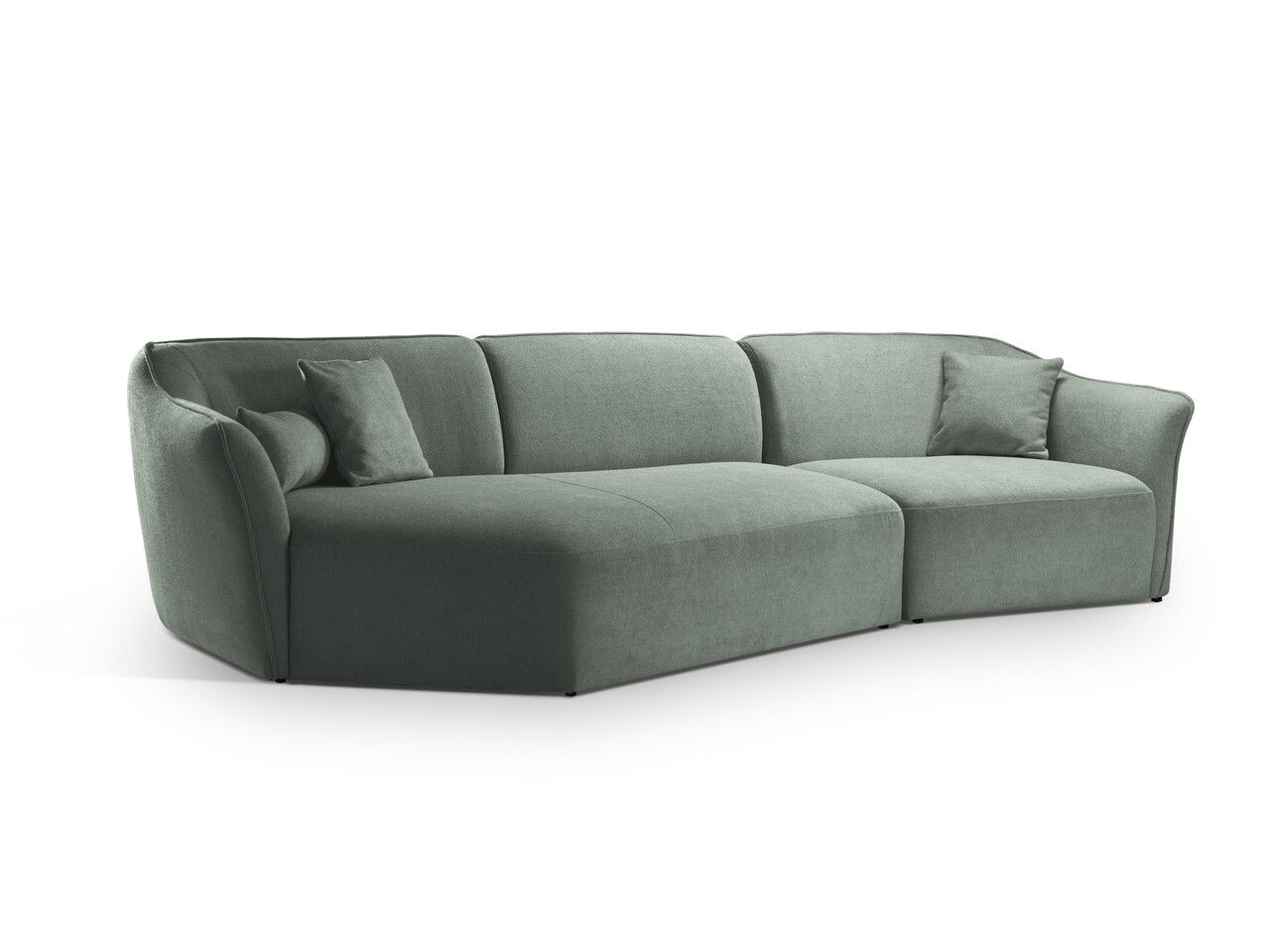 Coltar stanga 5 locuri, Hailey, Micadoni Home, 292x138x79 cm, tesatura boucle, grafit