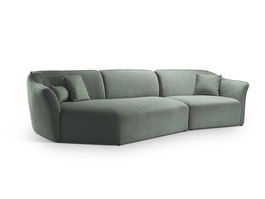 Coltar stanga 5 locuri, Hailey, Micadoni Home, 292x138x79 cm, tesatura boucle, grafit
