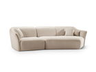 Coltar dreapta 5 locuri, Hailey, Micadoni Home, 292x138x79 cm, tesatura boucle, bej inchis