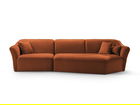 Coltar dreapta 5 locuri, Hailey, Micadoni Home, 292x138x79 cm, tesatura boucle, gri deschis