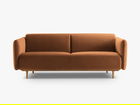 Canapea 2 locuri, Noomi-88, Micadoni Home, 162x94x75 cm, catifea, miere