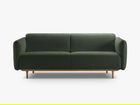 Canapea 2 locuri, Noomi-215, Micadoni Home, 162x94x75 cm, tesatura structurata chenille, verde moss