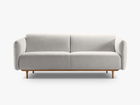 Canapea 2 locuri, Noomi-215, Micadoni Home, 162x94x75 cm, tesatura structurata chenille, gri deschis