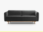Canapea 2 locuri, Noomi-215, Micadoni Home, 162x94x75 cm, tesatura structurata chenille, grafit