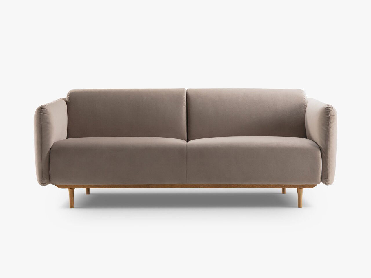 Canapea 3 locuri, Noomi-88, Micadoni Home, 196x94x75 cm, catifea, gri beton