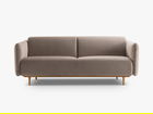 Canapea 3 locuri, Noomi-88, Micadoni Home, 196x94x75 cm, catifea, gri beton