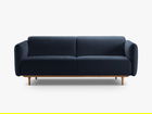 Canapea 3 locuri, Noomi-215, Micadoni Home, 196x94x75 cm, tesatura structurata chenille, albastru navy