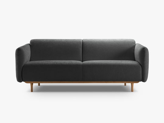 Canapea 3 locuri, Noomi-215, Micadoni Home, 196x94x75 cm, tesatura structurata chenille, grafit