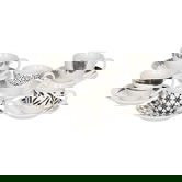 Set 6 cesti de cafea cu farfurie Iris Zenith, Tognana Porcellane, 80 ml, portelan New Bone China, multicolor