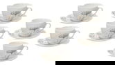 Set 6 cesti de ceai cu farfurie Madison Poesia, Tognana Porcellane, 220 ml, portelan, multicolor