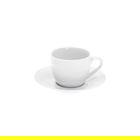 Set 6 cesti de cafea cu farfurie Metropolis, Tognana Porcellane, 80 ml, portelan, alb