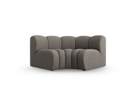 Modul pentru canapea, 1 loc, Lupine-140, Micadoni Home, 185x95x70 cm, tesatura chenille din poliester, gri
