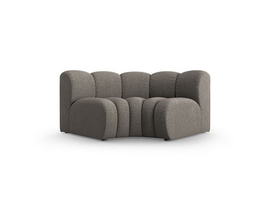 Modul pentru canapea, 1 loc, Lupine-140, Micadoni Home, 185x95x70 cm, tesatura chenille din poliester, gri