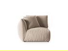 Modul stanga pentru canapea, 1 loc, Chris-184, Micadoni Home, 110x100x80 cm, catifea, ecru