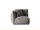 Modul stanga pentru canapea, 1 loc, Chris-184, Micadoni Home, 110x100x80 cm, catifea, gri