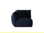 Modul stanga pentru canapea, 1 loc, Chris-184, Micadoni Home, 110x100x80 cm, catifea, albastru regal