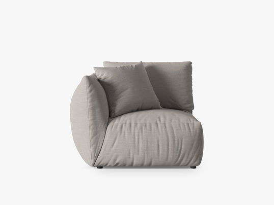 Modul stanga pentru canapea, 1 loc, Chris-259, Micadoni Home, 110x100x80 cm, tesatura structurata chenille, natural