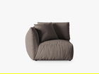 Modul stanga pentru canapea, 1 loc, Chris-259, Micadoni Home, 110x100x80 cm, tesatura structurata chenille, bej sand