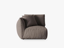 Modul stanga pentru canapea, 1 loc, Chris-259, Micadoni Home, 110x100x80 cm, tesatura structurata chenille, bej sand
