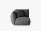 Modul stanga pentru canapea, 1 loc, Chris-259, Micadoni Home, 110x100x80 cm, tesatura structurata chenille, gri beton
