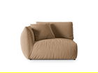 Modul stanga pentru canapea, 1 loc, Chris-184, Micadoni Home, 130x100x80 cm, catifea, bej sand