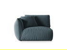 Modul stanga pentru canapea, 1 loc, Chris-184, Micadoni Home, 130x100x80 cm, catifea, albastru pastel