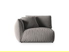 Modul stanga pentru canapea, 1 loc, Chris-184, Micadoni Home, 130x100x80 cm, catifea, gri