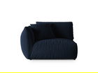 Modul stanga pentru canapea, 1 loc, Chris-184, Micadoni Home, 130x100x80 cm, catifea, albastru regal
