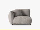 Modul stanga pentru canapea, 1 loc, Chris-259, Micadoni Home, 130x100x80 cm, tesatura structurata chenille, natural