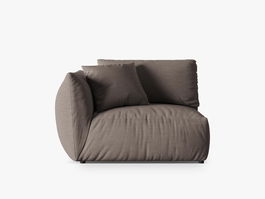Modul stanga pentru canapea, 1 loc, Chris-259, Micadoni Home, 130x100x80 cm, tesatura structurata chenille, bej sand